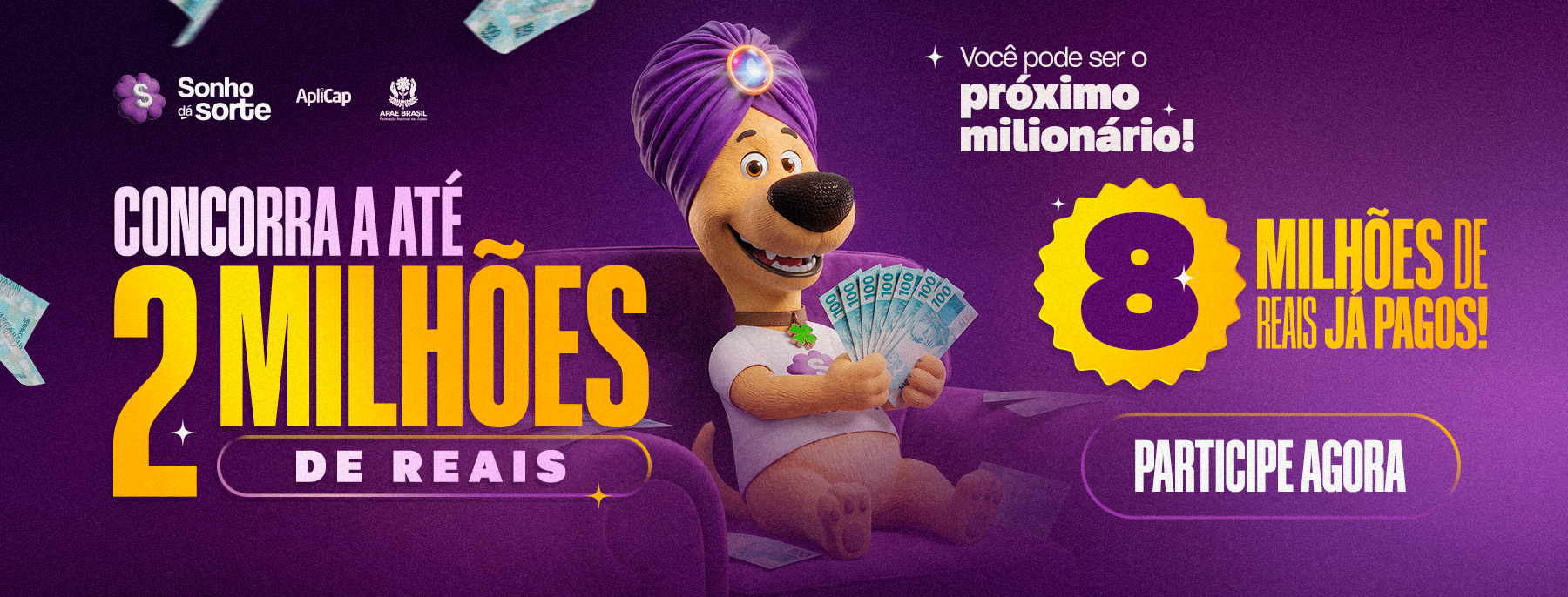 Material promocional Sonho da Sorte com roleta